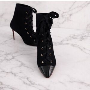Women’s Christian Louboutin Frenchie Knit Ankle Boots
